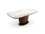 Load image into Gallery viewer, Luxury Walnut Marble Dining Table