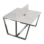 Load image into Gallery viewer, Luxury Workstation with Tempered Glass And Stainless Steel Frame-GCC Home Center
