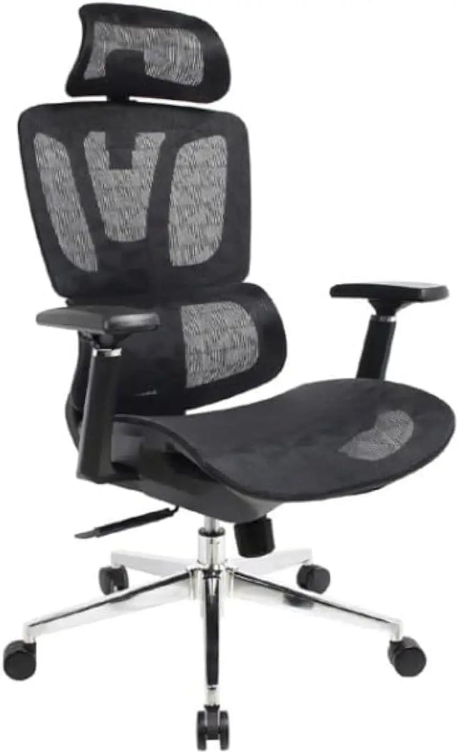 MAF FURNITURE Ergonomic Executive Office Chair, Office Chair Computer Chairs Home Office Chair Wide Seat With Large Headrest Modern Desk Chair Lumbar Support Mesh Chair -2261 BLACK-GCC Home Center