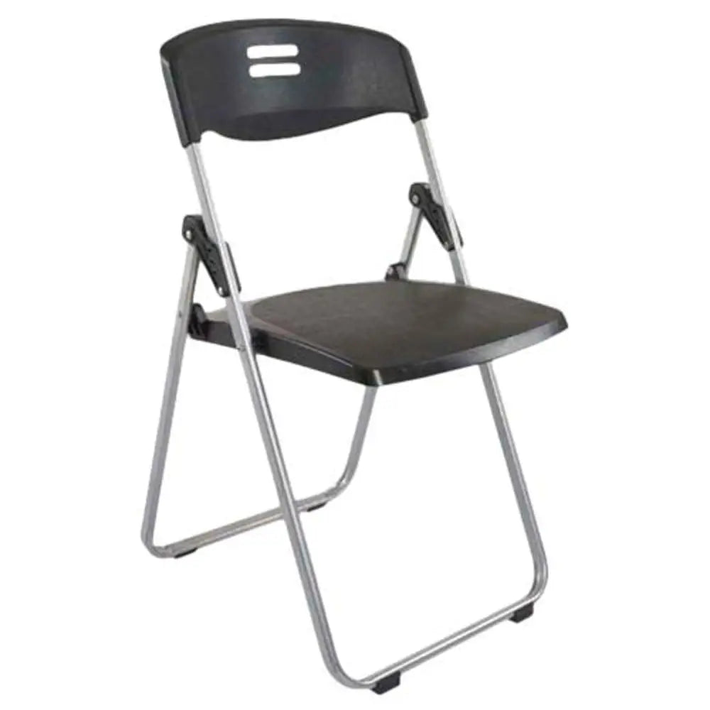 Mahmayi Kelvin S234A Folding Student Chair - Plastic Folding Chair With Writing Tablet - Foldable Chair With Polypropylene Tablet (Black) (Student Chair)