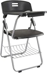 Load image into Gallery viewer, Mahmayi Kelvin S234A Folding Student Chair - Plastic Folding Chair With Writing Tablet - Foldable Chair With Polypropylene Tablet (Black) (Student Chair)