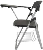 Load image into Gallery viewer, Mahmayi Kelvin S234A Folding Student Chair - Plastic Folding Chair With Writing Tablet - Foldable Chair With Polypropylene Tablet (Black) (Student Chair)