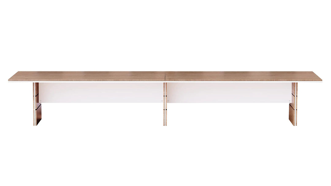 Mahmayi Modern Conference Table, Office Meeting Table, Conference Meeting Room Table - Light Concrete, 480CM