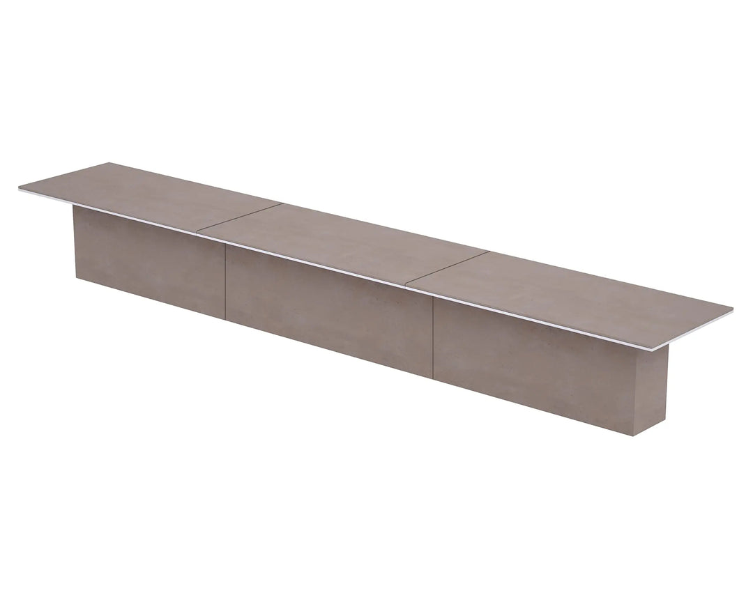 Mahmayi Modern Conference Table, Office Meeting Table, Conference Meeting Room Table - Light Concrete, 480CM