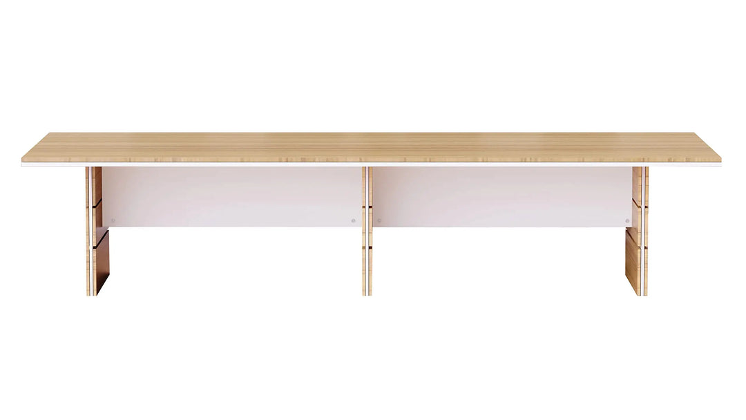 Mahmayi Modern Conference Table, Office Meeting Table, Conference Meeting Room Table - Light Concrete, 480CM