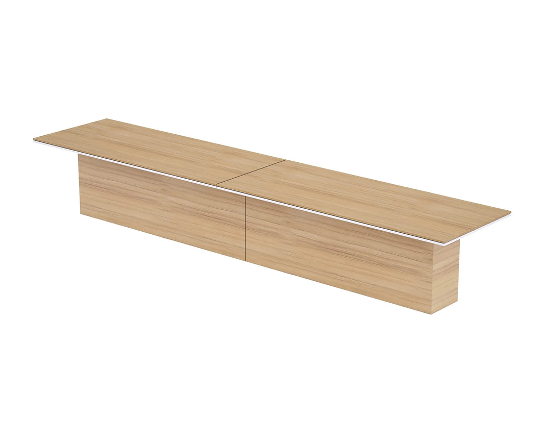 Mahmayi Modern Conference Table, Office Meeting Table, Conference Meeting Room Table - Light Concrete, 480CM