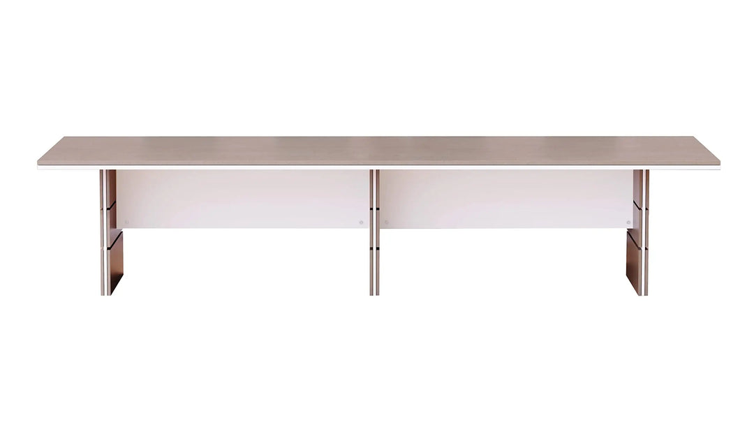 Mahmayi Modern Conference Table, Office Meeting Table, Conference Meeting Room Table - Light Concrete, 480CM