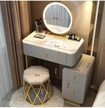 Load image into Gallery viewer, Makeup Table Dressing Table, Flip Mirror With Drawers And Chair - 70 CM-GCC Home Center