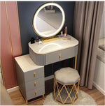 Load image into Gallery viewer, Makeup Table Dressing Table, Flip Mirror With Drawers And Chair - 70 CM-GCC Home Center