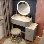 Load image into Gallery viewer, Makeup Table Dressing Table, Flip Mirror With Drawers And Chair - 70 CM-GCC Home Center