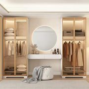 Makeup Vanity With Mirror and Pouf-GCC Home Center