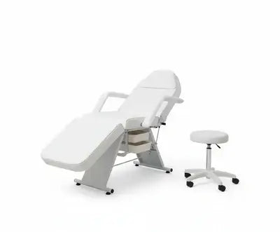 Mall Professional Beauty Facial Bed with Hydraulic Stool & Storage Drawers – Adjustable Spa Salon Treatment Chair Black BS-616