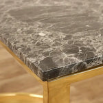 Load image into Gallery viewer, Marble Coffee Table with Chrome Gold Stainless Steel Base – Modern Faux Marble Top