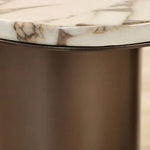 Load image into Gallery viewer, Marble Side Table And Coffee Table  – Faux Marble Top &amp; Coffee Brown Stainless Steel Base