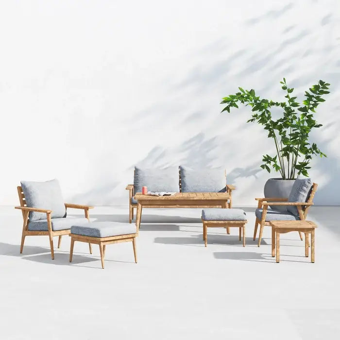 Marsily 6 Person Outdoor Seating Set with Coffee Table