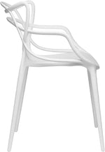 Load image into Gallery viewer, Masters Entangled Plastic Chair For Kitchen Garden Lounge Meeting Room - White-GCC Home Center