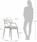 Load image into Gallery viewer, Masters Entangled Plastic Chair For Kitchen Garden Lounge Meeting Room - White-GCC Home Center