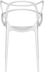 Load image into Gallery viewer, Masters Entangled Plastic Chair For Kitchen Garden Lounge Meeting Room - White-GCC Home Center