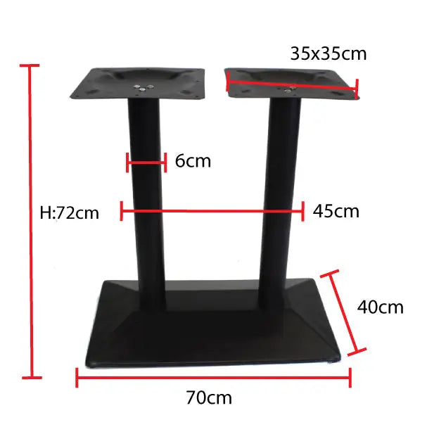 Jilphar Furniture Matte Black Coated Dual Column Base JP3023-GCC Home Center