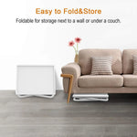 Load image into Gallery viewer, McMoLa Foldable Assembled Table TV Tray Portable Folding Snack Table - Adjustable Sofa Side Table, Bed Laptop Desk Table for Breakfast Home Use White