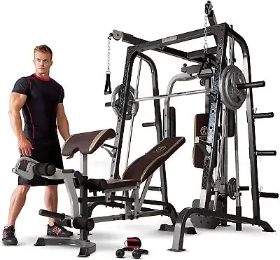 MD-9010G Smith Machine/Cage System with Ultra-Glide Bearings - Compact and Heavy-Duty