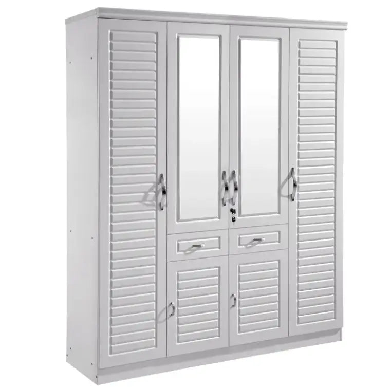 MDF Bedroom 3 Door Wardrobe - White, PVC Finished-GCC Home Center