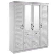 MDF Bedroom 3 Door Wardrobe - White, PVC Finished-GCC Home Center