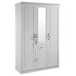 Load image into Gallery viewer, MDF Bedroom 3 Door Wardrobe - White, PVC Finished-GCC Home Center