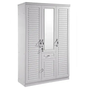 MDF Bedroom 3 Door Wardrobe - White, PVC Finished-GCC Home Center