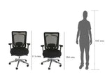 Load image into Gallery viewer, Medium Back Ergonomic Mesh Chair Black-GCC Home Center