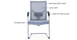 Load image into Gallery viewer, Medium Back Ergonomic Office Bow Chair – White Frame with Black Mesh and Fabric