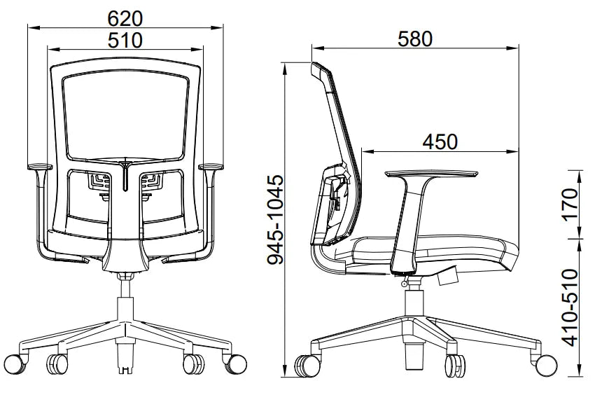 Medium Back Ergonomic Office Chair