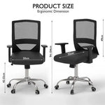 Load image into Gallery viewer, Medium Back Mesh Office chair with Lumbar Support Black-GCC Home Center