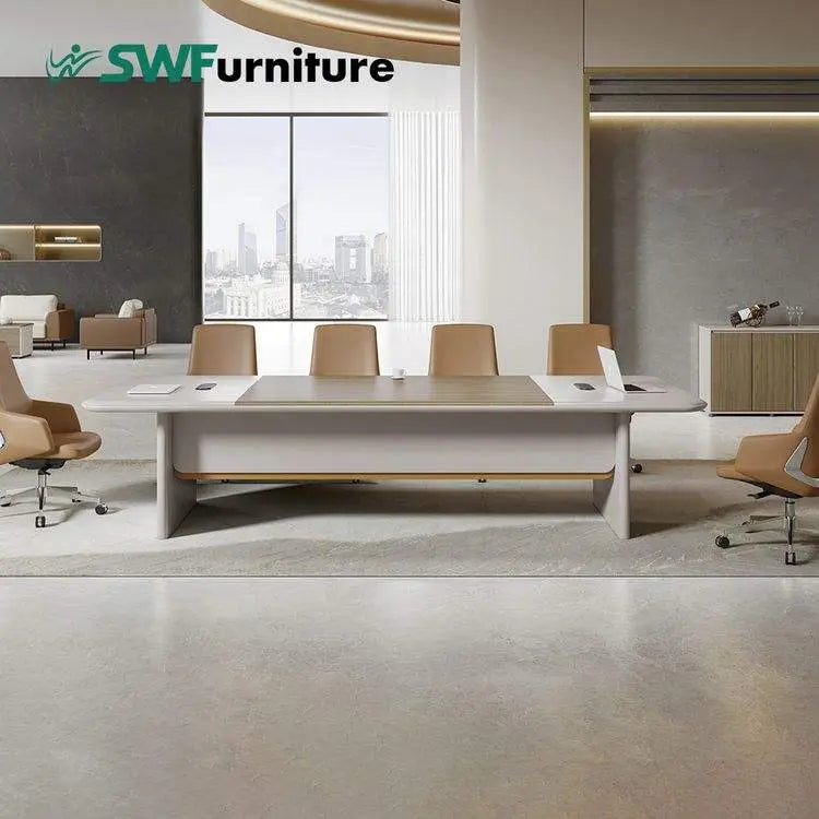 Meeting Table Office Wooden Modern Conference Luxury Large Executive Boardroom Table Environmentally-Friendly Materials 320*120cm