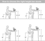 Load image into Gallery viewer, Metal Barstools Set of 4 Industrial Bar Stools with X-brace Support, Matte Black, 30 inch-GCC Home Center