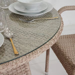 Load image into Gallery viewer, Metal &amp; Faux Rattan 4 Seater Outdoor Dining Set – Round