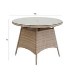 Load image into Gallery viewer, Metal &amp; Faux Rattan 4 Seater Outdoor Dining Set – Round
