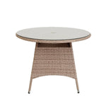 Load image into Gallery viewer, Metal &amp; Faux Rattan 4 Seater Outdoor Dining Set – Round