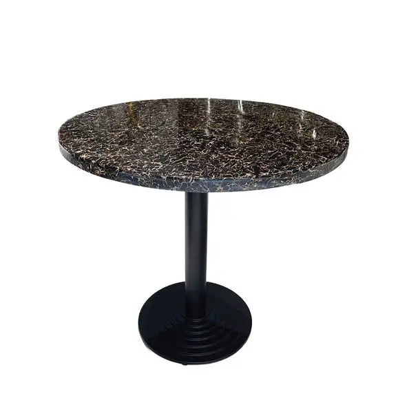 Metal Leg Dining Table with Marble Top