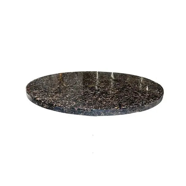 Metal Leg Dining Table with Marble Top