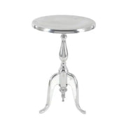 Metal Small Turned Accent Table with Scroll Legs