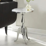 Load image into Gallery viewer, Metal Small Turned Accent Table with Scroll Legs