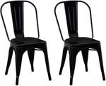 Load image into Gallery viewer, Metal Stackable Dining Chairs for Indoor, Outdoor &amp; Kitchen Chair - Black-GCC Home Center