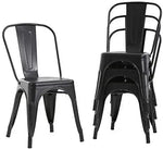 Load image into Gallery viewer, Metal Stackable Dining Chairs for Indoor, Outdoor &amp; Kitchen Chair - Black-GCC Home Center