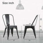 Load image into Gallery viewer, Metal Stackable Dining Chairs for Indoor, Outdoor &amp; Kitchen Chair - Black-GCC Home Center