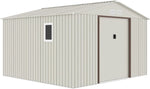 Load image into Gallery viewer, CamelTough Outdoor Metal Storage Shed, 11.2x10.6 feet, Garden Metal Shed. Perfect for Storing Patio Furniture, Garden Tools. Garage Organizer, Weather Resistant. With warranty. Beige, CT-644