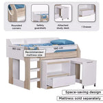 Load image into Gallery viewer, Mid Sleeper Single Bed with Study Desk and Storage - 90x190 cm-GCC Home Center