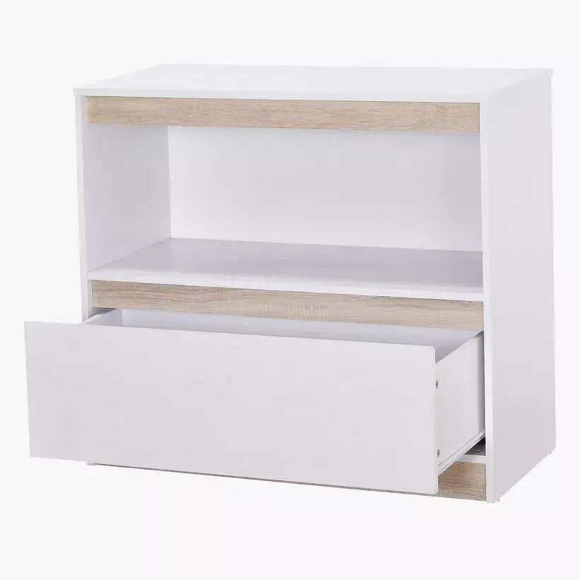 Mid Sleeper Single Bed with Study Desk and Storage - 90x190 cm-GCC Home Center