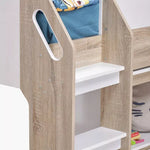 Load image into Gallery viewer, Mid Sleeper Single Bed with Study Desk and Storage - 90x190 cm-GCC Home Center