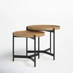 Load image into Gallery viewer, Milda Solid Wood Nesting Tables , Iron Frames | Versatile Nesting Design